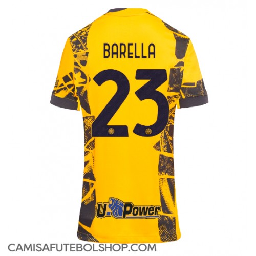 Camisa de time de futebol Inter Milan Nicolo Barella #23 Replicas 3º Equipamento Feminina 2024-25 Manga Curta